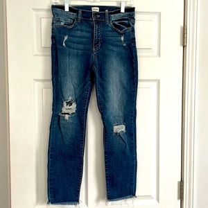 SneakPeak skinny leg- distressed jeans- frayed cuff